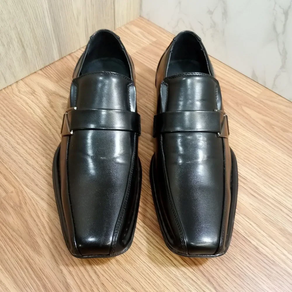 Bruno Marc Mens Sz 9‎ EU 42 Giorgio 3 Black Oxford Slip On Leather